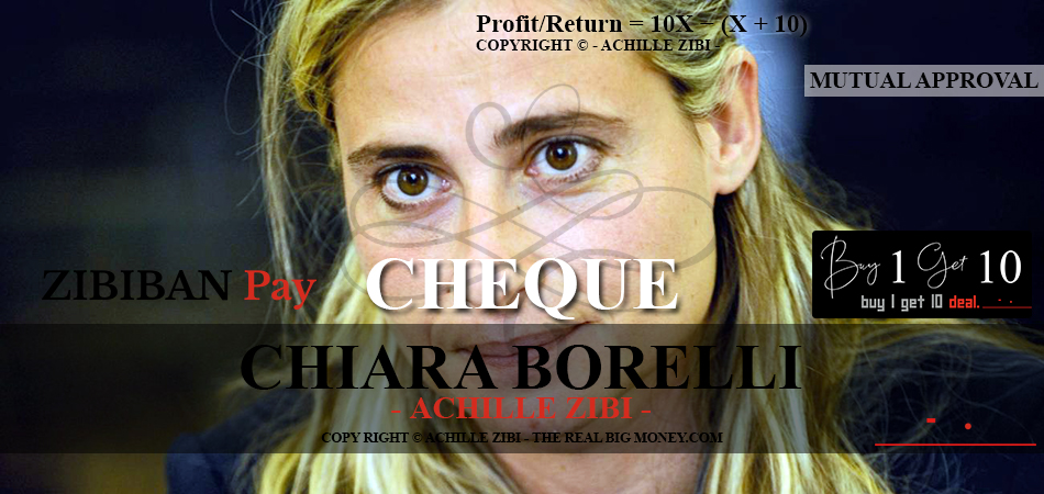 ACHILLE ZIBI - THE REAL BIG MONEY - CHIARA BORELLI