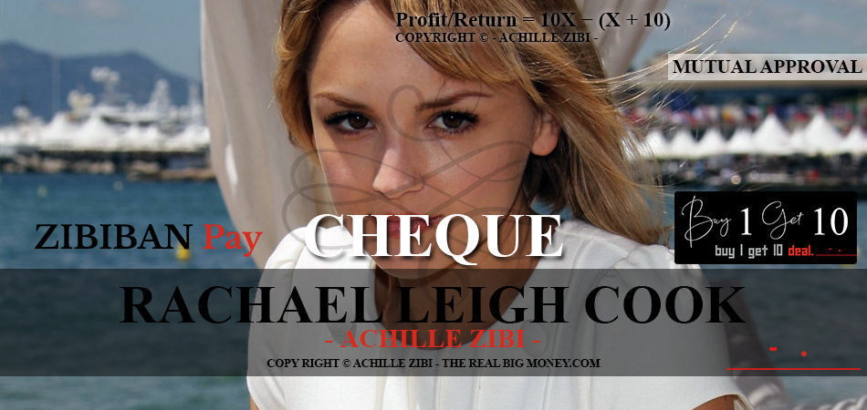 ACHILLE ZIBI - THE REAL BIG MONEY - RACHAEL LEIGH COOK